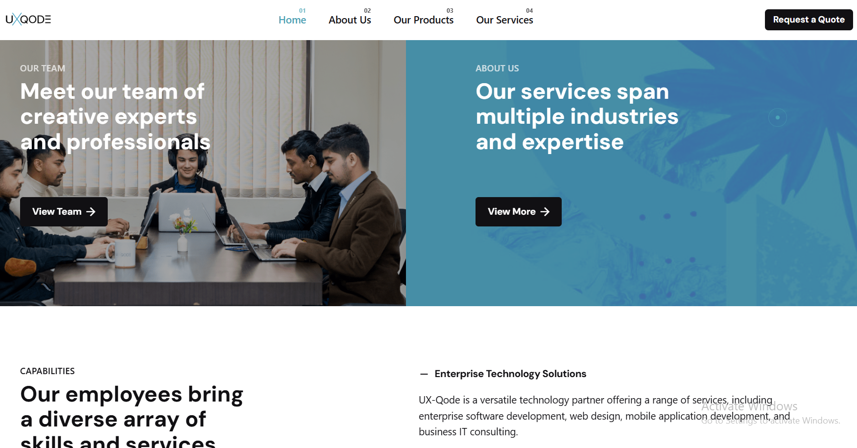 Ux-Qode Website